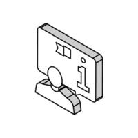 informazione esperto isometrico icona vettore illustrazione