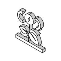 eco energia Salvataggio isometrico icona vettore illustrazione