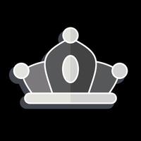 icona corona. relazionato per gioielleria simbolo. lucido stile. semplice design modificabile. semplice illustrazione vettore