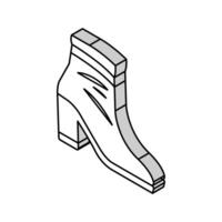 velluto scarpa cura isometrico icona vettore illustrazione