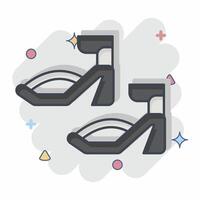 icona sandali. relazionato per moda simbolo. comico stile. semplice design modificabile. semplice illustrazione vettore