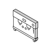illustrazione vettoriale dell'icona isometrica della macchina da caffè professionale