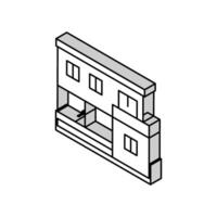 contenitore casa isometrico icona vettore illustrazione