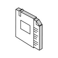 Astuccio legge isometrico icona vettore illustrazione