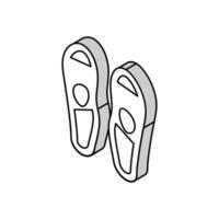 solette per trattamento piatto piedi isometrico icona vettore illustrazione