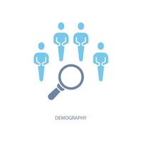 demografia concetto linea icona. semplice elemento illustrazione. demografia concetto schema simbolo design. vettore