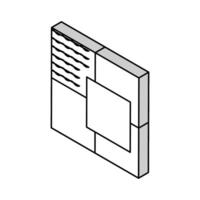 pietra pavimentazione isometrico icona vettore illustrazione