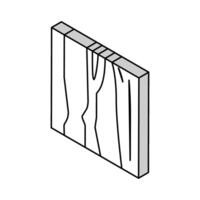 legna Materiale con resina arte isometrico icona vettore illustrazione