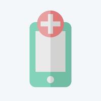icona medico app. relazionato per medico simbolo. piatto stile. semplice design modificabile. semplice illustrazione vettore