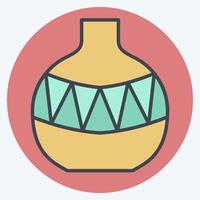 icona vaso. relazionato per Kenia simbolo. colore compagno stile. semplice design modificabile. semplice illustrazione vettore