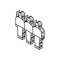esercito soldati isometrico icona vettore illustrazione