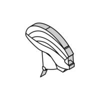 casco proteggere per ciclista isometrico icona vettore illustrazione