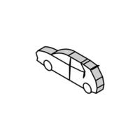 hatchback auto isometrico icona vettore illustrazione