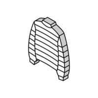 maglione tessile Abiti isometrico icona vettore illustrazione
