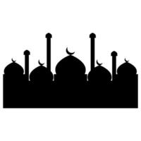 moschea silhouette ornamento vettore