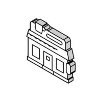 caffè negozio isometrico icona vettore illustrazione
