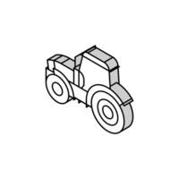 trattore azienda agricola trasporto isometrico icona vettore illustrazione
