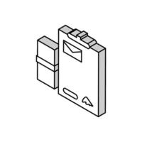 Spedire pacco o lettera isometrico icona vettore illustrazione