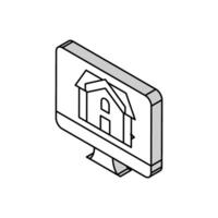 3d architettura visualizzazione isometrico icona vettore illustrazione