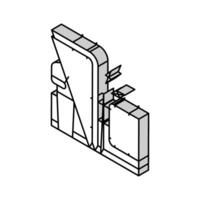 elettrico colpa scoperta isometrico icona vettore illustrazione