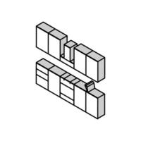 illustrazione vettoriale dell'icona isometrica dei mobili da cucina