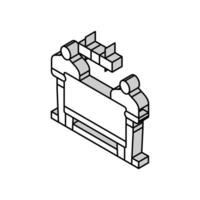 tv parete montaggio isometrico icona vettore illustrazione