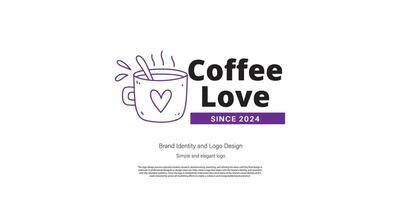 caffè negozio e cibo logo design per logo progettista o ragnatela sviluppatore vettore