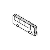 autobus trasporto isometrico icona vettore illustrazione