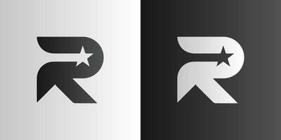 elementi del modello di progettazione dell'icona del logo della lettera r vettore