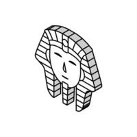 Faraone Egitto isometrico icona vettore illustrazione