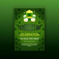 santo Patrick giorno o contento st. Patrick giorno modello design vettore