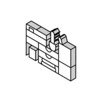 del desktop organizzatore isometrico icona vettore illustrazione