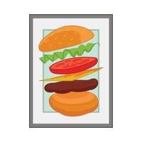 illustrazione di hamburger vettore