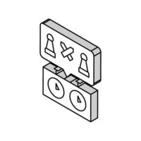 sport scacchi isometrico icona vettore illustrazione