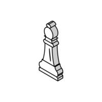 torre scacchi isometrico icona vettore illustrazione