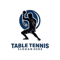 tavolo tennis sport logo design modello vettore