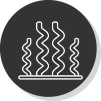 alga marina linea grigio icona vettore