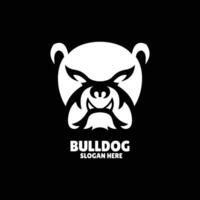 bulldog silhouette logo design illustrazione vettore