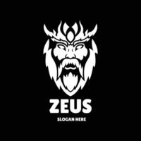 Zeus silhouette logo design illustrazione vettore