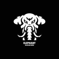 elefante silhouette logo design illustrazione vettore