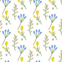senza soluzione di continuità floreale primavera fiori bianca blue.vector illustrazione. per il tuo disegno, involucro carta, tessuto. vettore