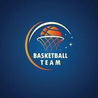 pallacanestro gioco torneo logo design vettore