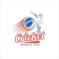 cricket t20 Coppa del Mondo logo design vettore