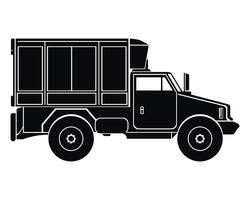commerciale camion silhouette. nero icona. trasporto, consegna simboli, pittogramma. vettore