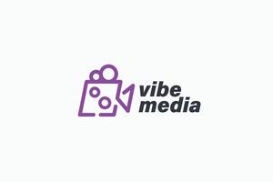film media otturatore multimedia produzione vettore logo