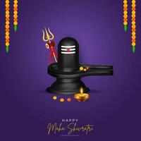 contento maha shivratri maha, shivaratri auguri, contento maha shivratri sociale media inviare , shivratri ragnatela striscione, storia, Stampa vettore