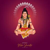 contento maha shivratri manifesto vettore