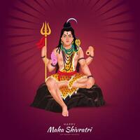 contento maha shivratri manifesto vettore