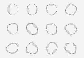 astratto cerchio Linee impostare, vettore di miscela cerchio Linee illustrazione, onda squillare collezione
