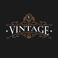 Vintage ▾ telaio logo. antico etichetta. - vettore. vettore